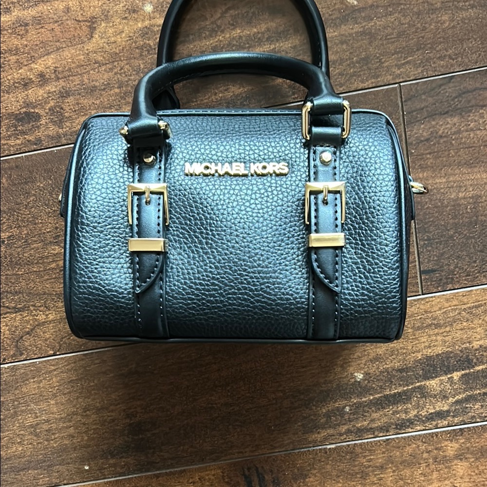 Michael Kors Black Satchel with Silver Hardware